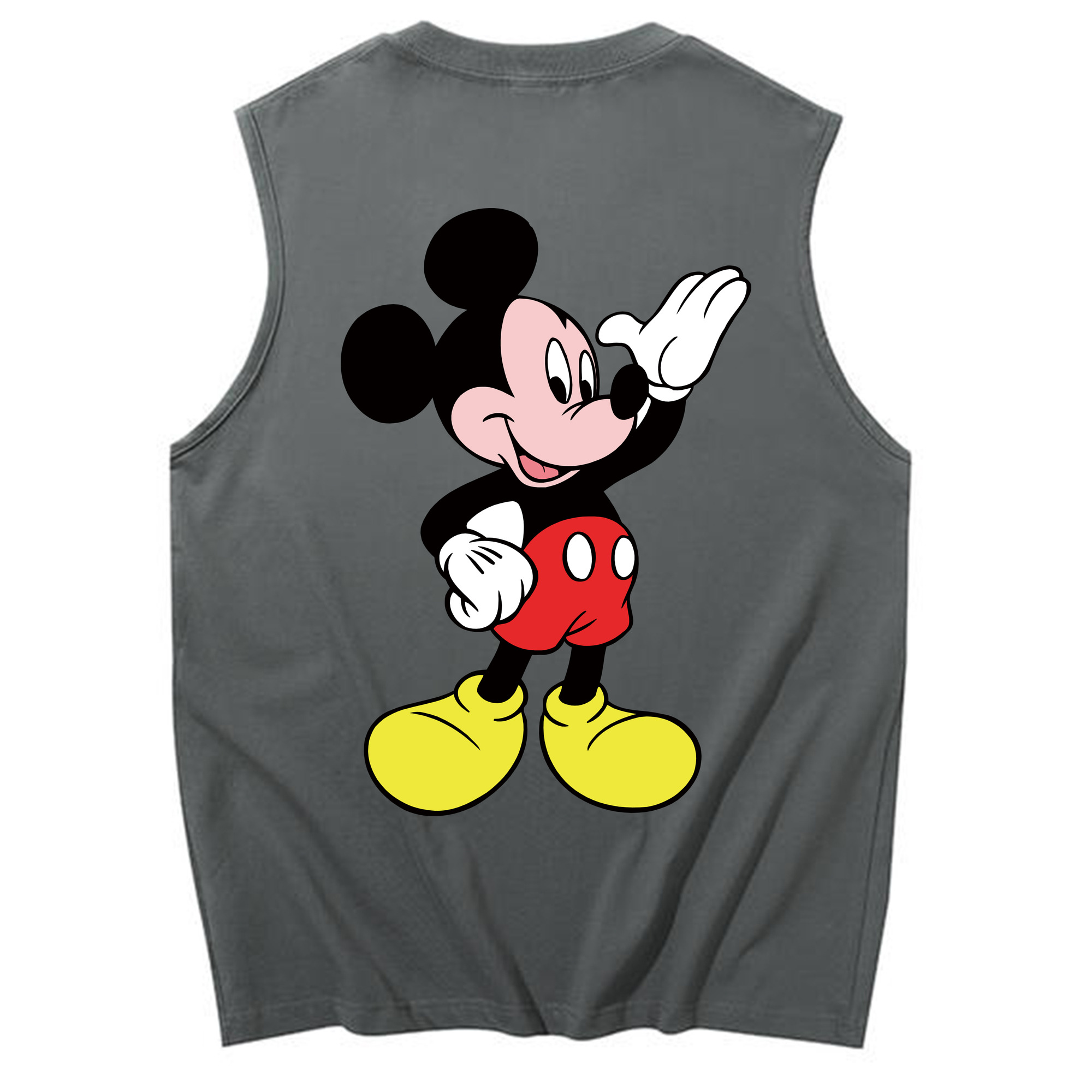 （画像用） ミッキーマウス Mickey Mouse コットン100％タンクトップ（背面プリント）